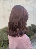 ＊ブリーチなしチェリーピンクベージュ艶髪暖色系ピンクブラウン