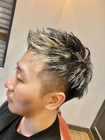 ディスパッチヘアー 今津店(DISPATCH HAIR) 金メッシュ　アップバングショート