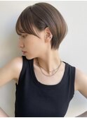 大人可愛い20代30代マッシュショートチョコレートカラー A803