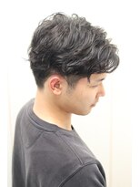 ヘアーアンドグルーミング ヨシザワインク(HAIR&GROOMING YOSHIZAWA Inc.)&nbsp;毛流れセンターパート無造作パーマツーブロック刈り上げ