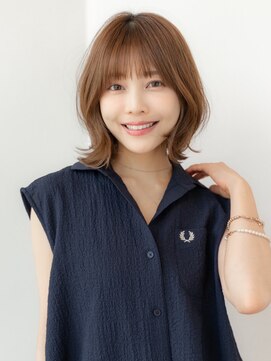 イルハバナ 渋谷(ill HAVANA) レイヤーボブ/韓国風/シースルーバング/シルキーベージュ/くびれ