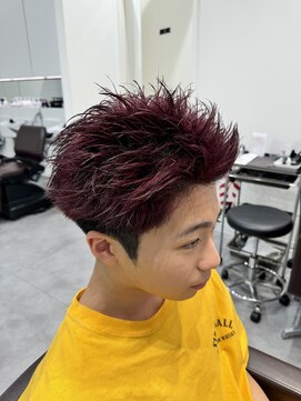 オーシャントーキョー 仙台(OCEAN TOKYO) シースルーセンターパート韓国マッシュ黒髪刈り上げスパイキー