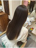 髪質改善/さら艶髪/ストレートロング/オリーブブラウン