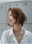 イメチェンヘアスタイル×耳掛けショートボブ