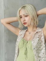 エースハバナ 渋谷(1 HAVANA)&nbsp;大人かわいい／20代30代／バングカット/ホワイトブロンド