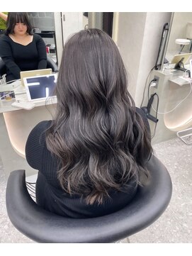 ロンドミラー 博多店(Lond Mirror) 韓国風切りっぱなし小顔ロング/黒髪地毛風カラー/博多