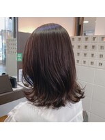 ニュイ 高槻 阪急茨木店(nui)&nbsp;黒髪ボブルフネビージュ小顔ワンレンスペインカール