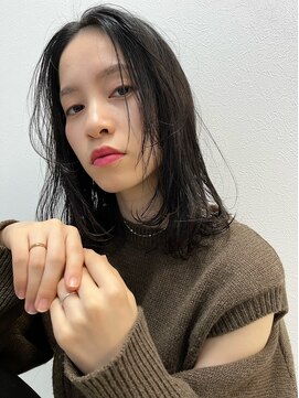 ムード マグ レーベル 南松本(MOOD Mag Label) 20代30代大人美人小顔ブリーチなし韓国ヘアアッシュブラック