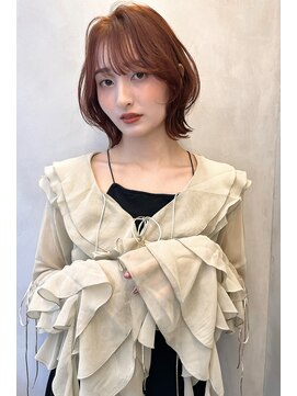 ロンドプロフィール 浦和(Lond profil) 顔まわりレイヤー外ハネ韓国風ヘア髪質改善浦和くびれボブ