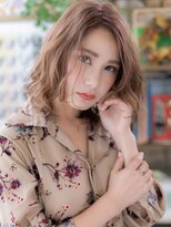 カバーヘア ブリス 北浦和(COVER HAIR bliss)&nbsp;外国人風くすみベージュミディアムレイヤーh4北浦和20代30代40代