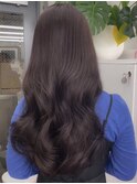 ラベンダーグレージュ/韓国レイヤーカット/透明感カラー　上野