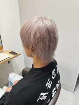 チェレ 新金岡店(Chere) メンズダブルカラー/ミルクティーベージュ/ミディアムヘアー