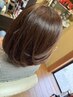 カット＋ファッションカラー＋頭皮の洗浄のための炭酸錠