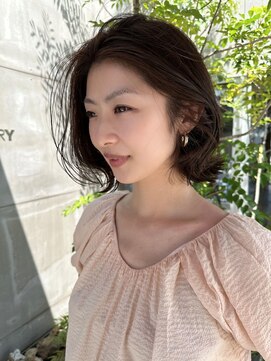 美容室 ビ フェスカ(B FESCA) クセ毛も切りっぱなしボブ/30代40代20代/かきあげ前髪