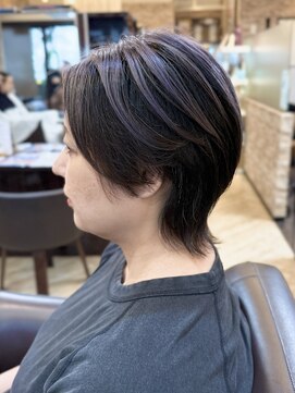 キャラ 池袋本店(CHARA) くびれショートウルフ◎ラベンダー【池袋/アンブレラカラー】