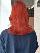 ムード(mood)&nbsp;オレンジカラー/ブリーチ/ダブルカラー/ハイトーン/ボブ