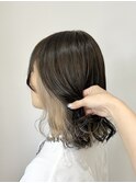 【江添茉友】ホワイトベージュ/インナーカラー/アッシュブラウン