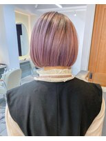 テトラ バイ ネオリーブ 横浜西口店(tetra by neolive)&nbsp;内巻きボブグラデーションカラーブリーチ横浜駅N