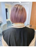 内巻きボブグラデーションカラーブリーチ横浜駅N