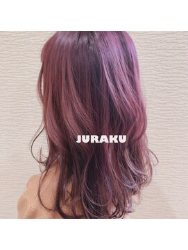 ジュラク(JURAKU) ゆる巻き×ピンク×ヴァイオレットカラー