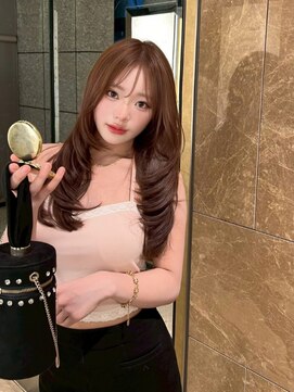 ノク(nok) イメチェンピンクベージュ前髪