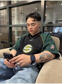 フェードでツーブロックとパーマ