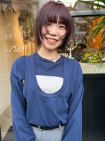 ソラス(SOLAS)&nbsp;ショートヘア/ミニボブ/顔周りレイヤーボブ/シースルーマッシュ