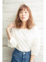美容室 アモール(amor) 眉見せ　シースルー　ゆるパーマで仕上げる重軽レイヤースタイル