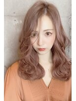 クーエフー(coo et fuu)&nbsp;かきあげ前髪のフリンジウェーブセミロング♪藤沢2