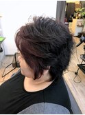 綺麗なサイドシルエット30代40代50代大人気くせ毛風ショート