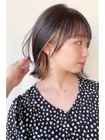【morio原宿】インナーカラーボブ　ベージュ　夏ヘア　外ハネ