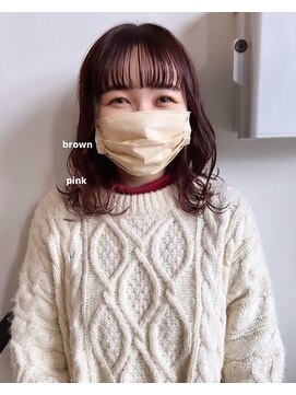 クオン 今泉(quon) 【MASAKI】guest snap-pink brown-