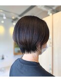 大人可愛い30代40代50代◎ショート脱白髪染めアッシュグレージュ