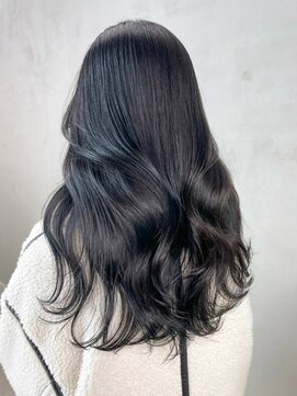 アルバム 渋谷パルコ(ALBUM) ブルーブラック_グレージュカラーボブウルフ_ba385031