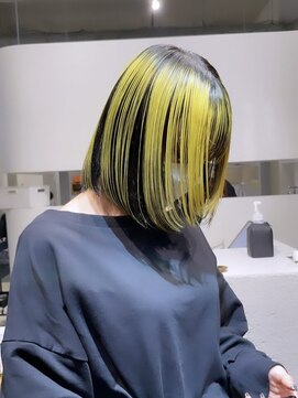 モニカ(MONIQA) 【アンブレラ×イエロー】ブリーチデザインカラー