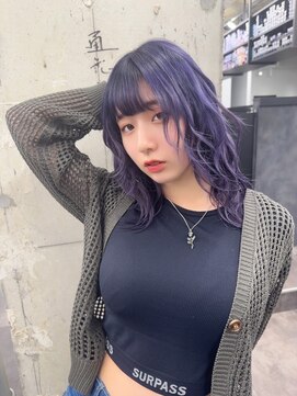 ガルテ(GARTE) ウルフカット/ナチュラルウルフ/紫/バイオレット