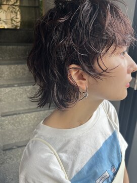 テテコケット(tete coquette) 『真通知弘』くしゃっとパーマが可愛い前上がりボブショート。