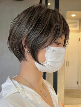 エリマ  茅ヶ崎(elima) ショートカットショートボブダブルカラーケアブリーチハイライト