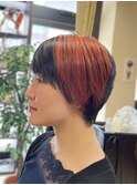 ポイントブリーチ　オン 「レッド」アシメ