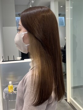 ウル 表参道(HOULe) 髪質改善 耐熱トリートメント レイヤー ベージュ【表参道】