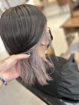 ミニィバイミラーズ(Miniy by Miroirs) インナーカラー×ラベンダーピンクベージュ