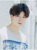 センターパート 大人ショート スパイラルパーマ シャギーパーマ