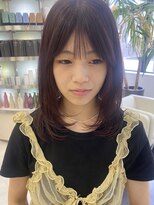 プランタン フォー ヘアー(printemps FOR HAIR)&nbsp;__ミディアムレイヤー__ピンクラベンダー__ローレイヤー