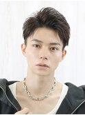 短髪アップバング七三刈り上げショート爽やか