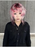 レイヤーカット/ウルフ/ホワイトブロンド/外ハネボブ/美髪
