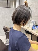 【RYOHEI】ショートボブ_オリーブベージュ_グレージュカラー