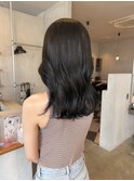 20代30代◎透明感ネイビーブルー大人韓国風レイヤー
