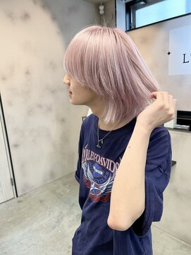 ワンラヴェストヘアオルシェット 長野駅(One Lovest Hair olchette) 1ブリーチ~ホワイトピンク