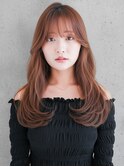 韓国風xシースルーバングxロングxデジタルパーマxレイヤー