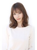 韓国/シースルーバング/無造作ヘア/抜け感/大人可愛い/小顔